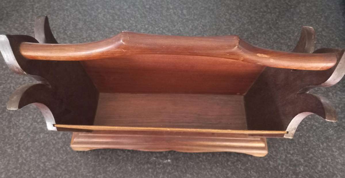 OLD WOODEN BOOK RACK IN GOOD CONDITION