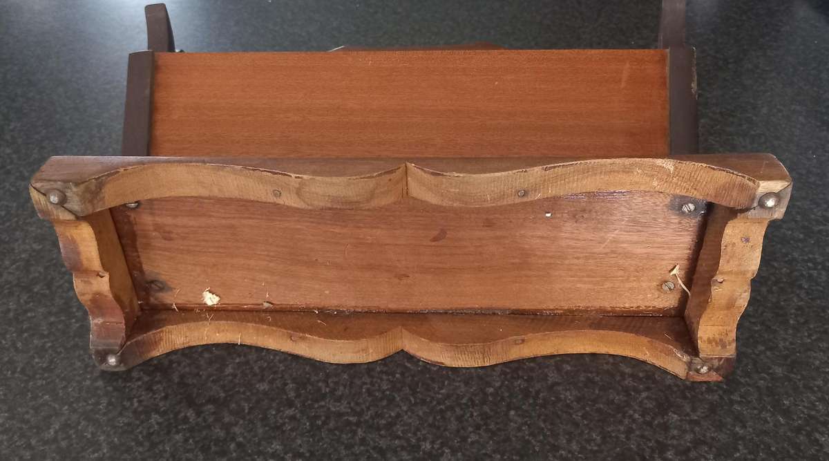 OLD WOODEN BOOK RACK IN GOOD CONDITION