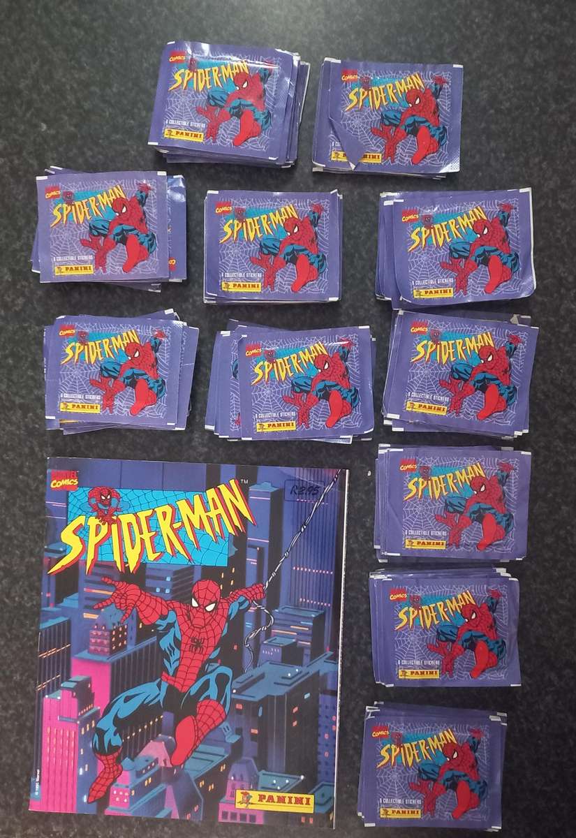 SPIDERMAN STICKERS AND BOOK TRADING CARDS  - 1995