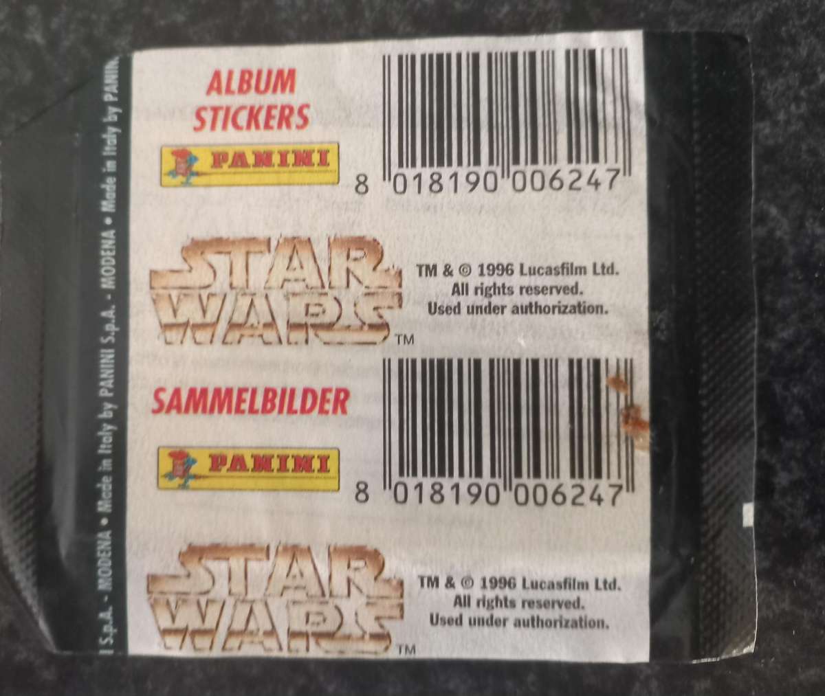 STAR WARS PANINI COLLECTABLE STICKERS AND ALBUM - 1996