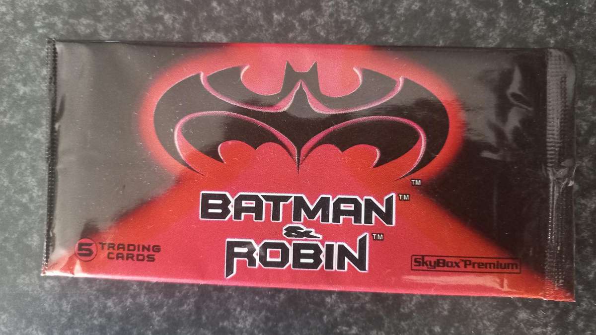 BATMAN AND ROBIN SDEALED BOX PLUS 20X SEALED PACKETS TRADING CARDS