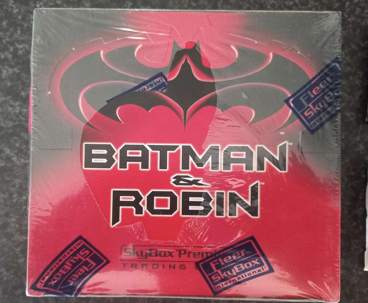 BATMAN AND ROBIN SDEALED BOX PLUS 20X SEALED PACKETS TRADING CARDS