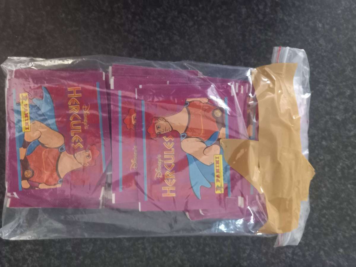 DISNEY HERCULES TRADING CARDS AND BOOK