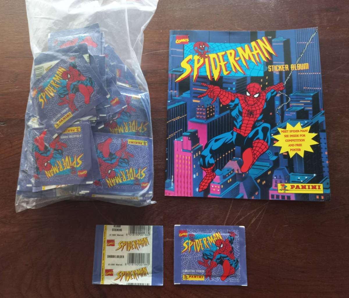 SPIDERMAN PANINI STICKERS AND ALBUM