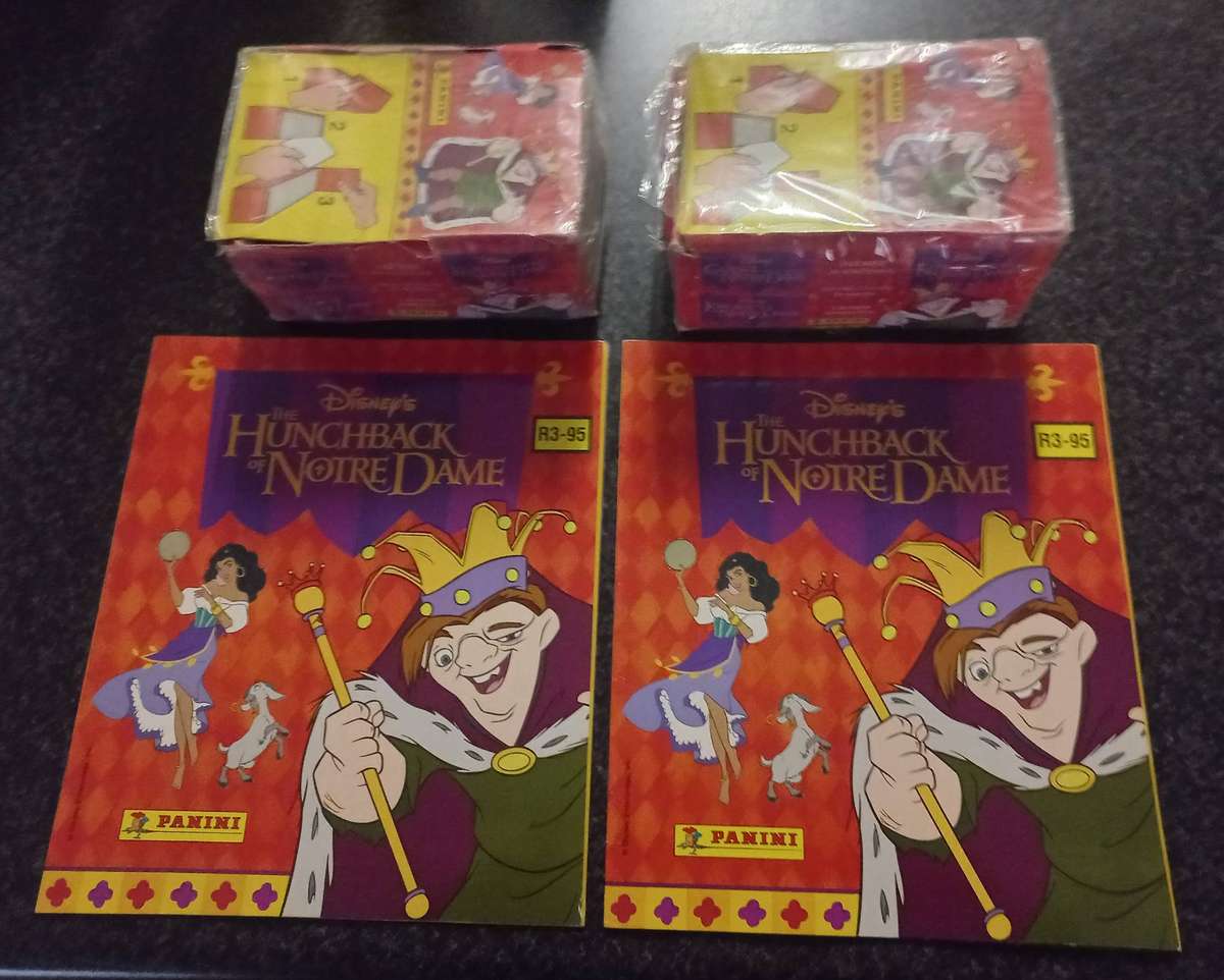 2X BOXES AND 2X ALKBUMS HUNCHBACK OF NORTE DAME STICKERS