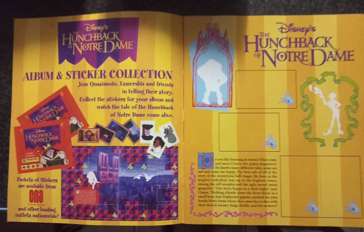 2X BOXES AND 2X ALKBUMS HUNCHBACK OF NORTE DAME STICKERS