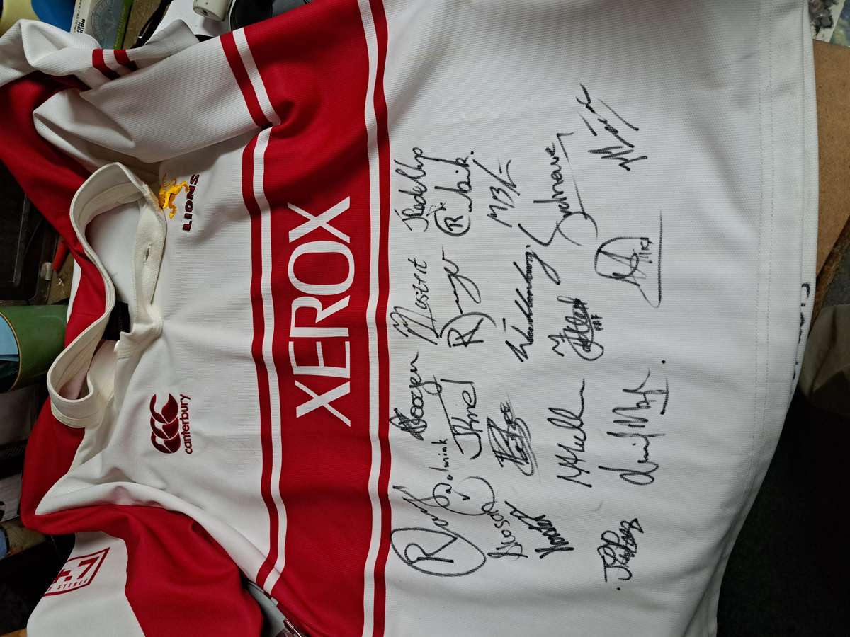 Signed Golden Lions Rugby Jersey
