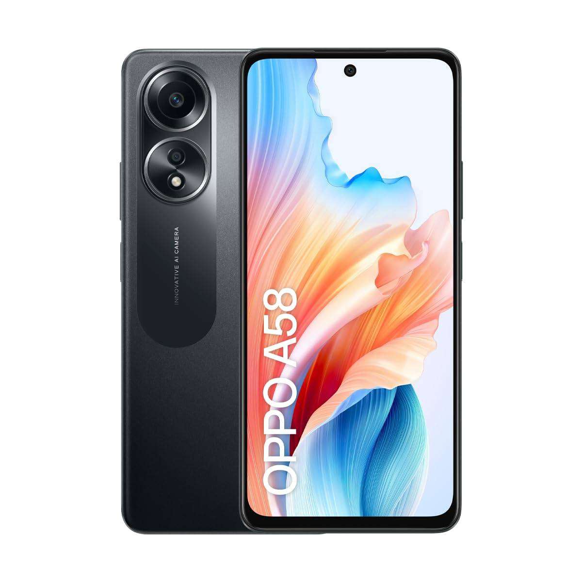 Oppo A58 Smartphone 128GB Dual Sim (Glowing Black)