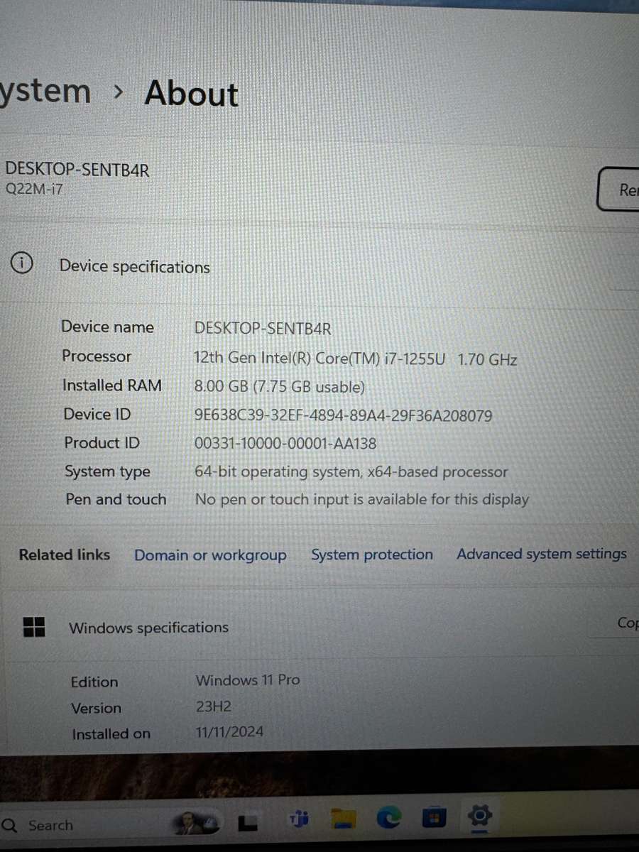 Mecer Q22M Laptop | Core i7-1255U | 15.6" FHD | 8GB | 512GB NVMe