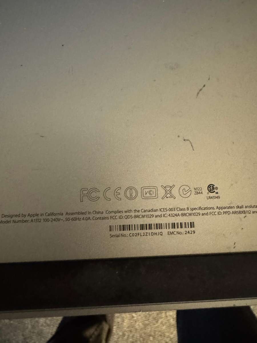 Mid 2011 Apple iMac 27 Inch | for parts