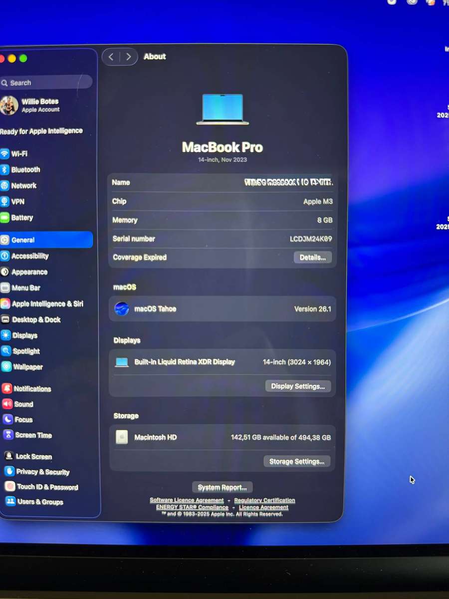 Apple MacBook Pro 14 M3 8 Core CPU 10 Core GPU 512GB SSD Space Grey