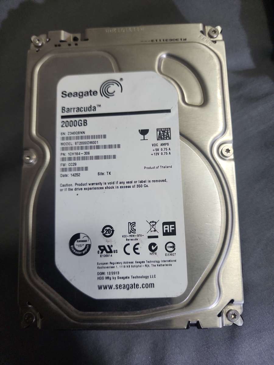 SEAGATE BARRACUDA 2TB MODEL: ST2000DM001