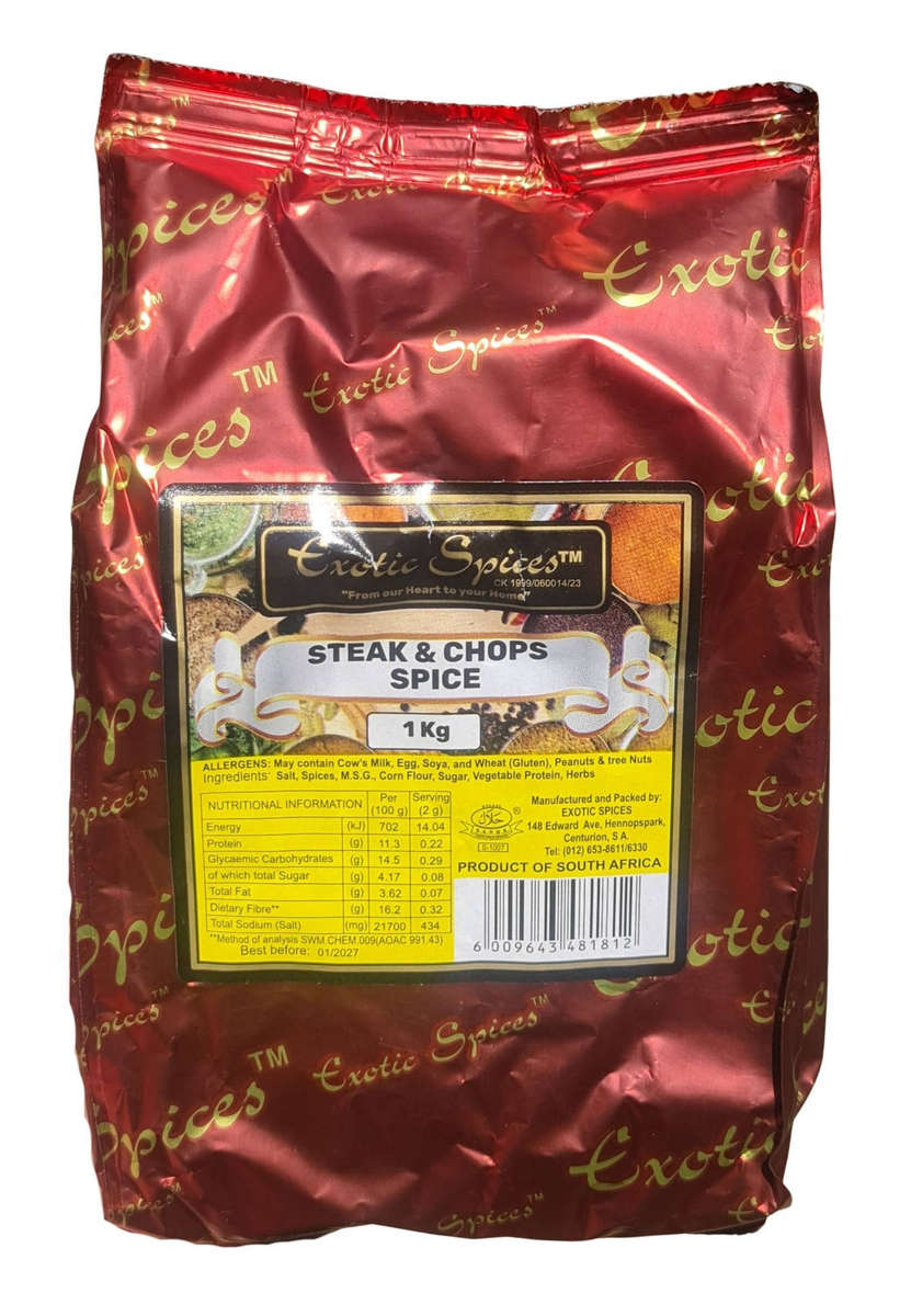 Exotic Spices Steak & Chops Spice 1kg