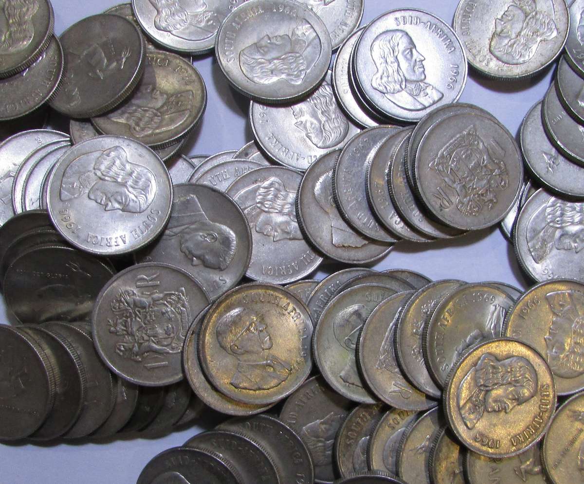 1966 to 1969 Republic Of South Africa 80% Silver One Rand Coins - 87 Available