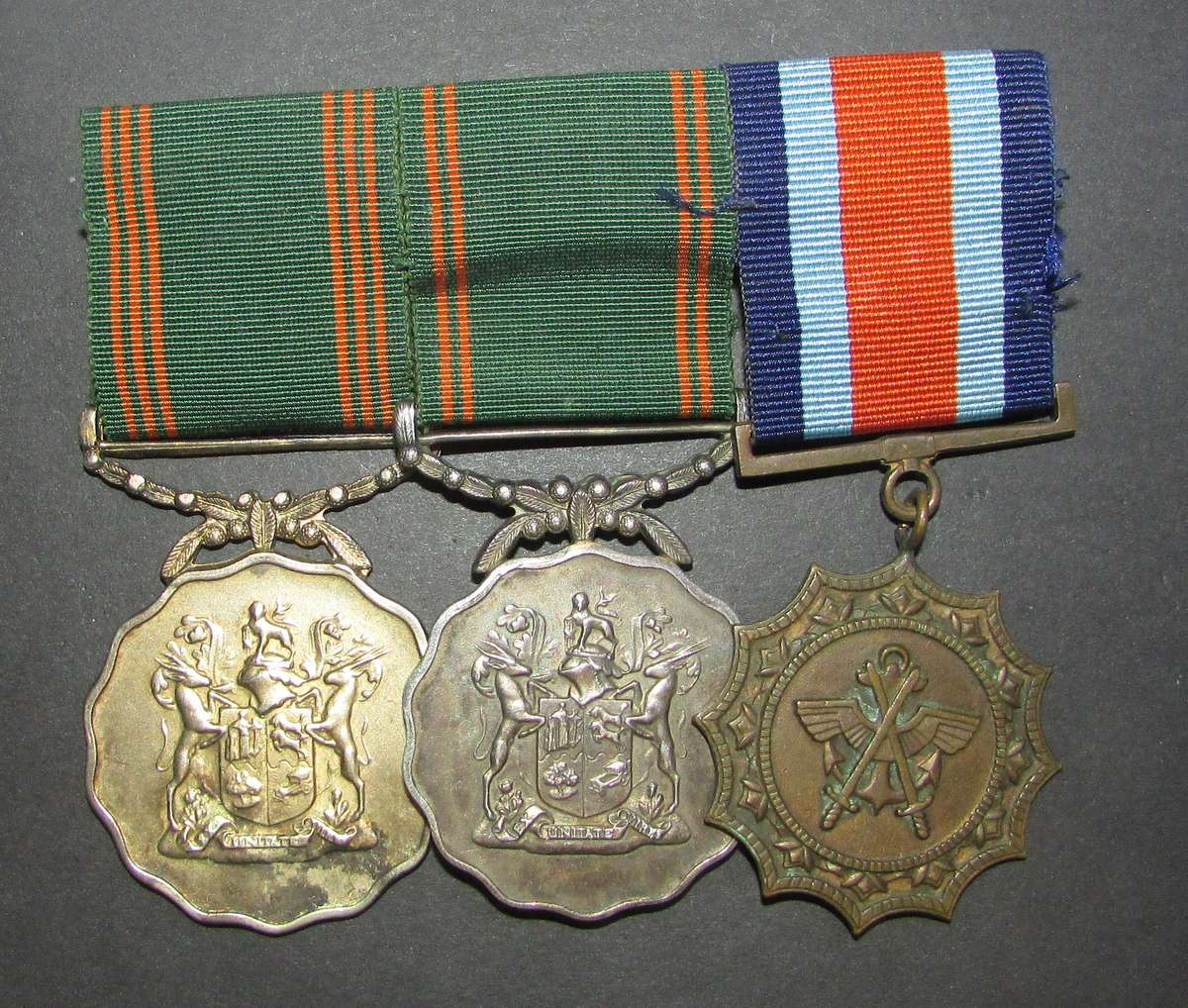 SADF - Full Size Sterling Silver Good Service and Military Merit Group