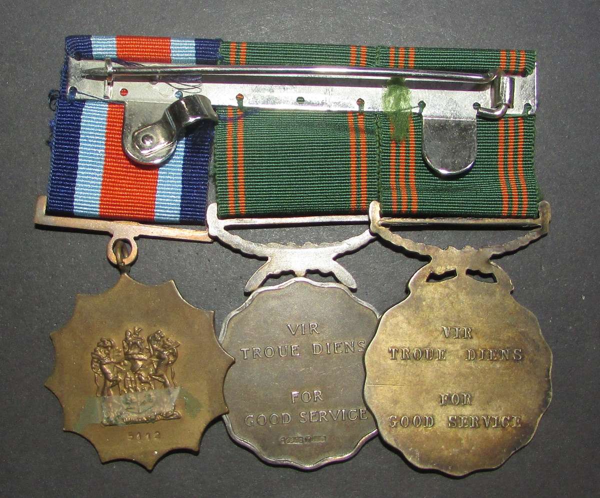 SADF - Full Size Sterling Silver Good Service and Military Merit Group