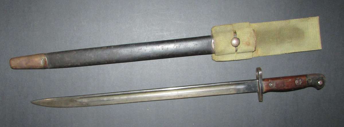 Complete British Pattern 1907 Bayonet with Scabbard and Frog