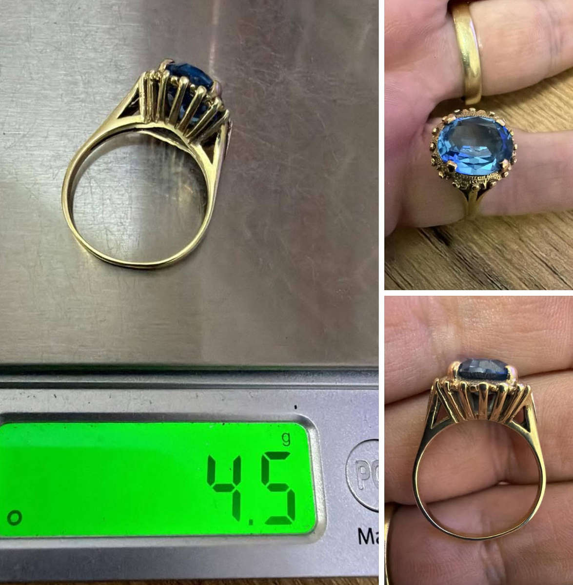 Stunning Vintage Ladies Ring in 9CT Gold - 4.5 Grams ( Stones are unchecked )
