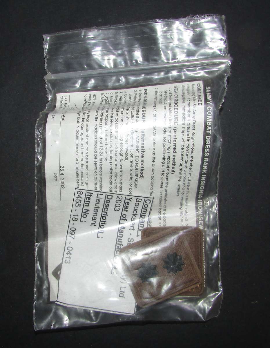 SANDF - Collar Ranks