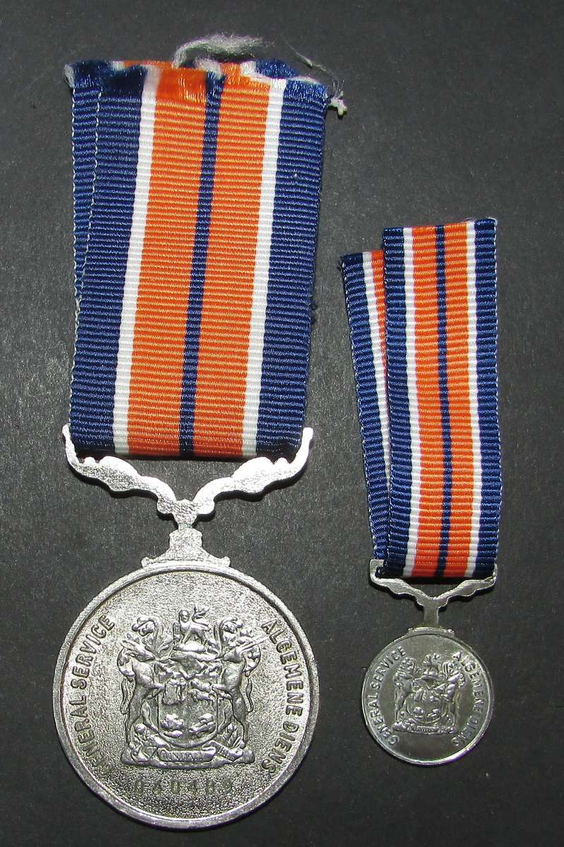SADF - Full Size Plus Miniature General Service Medals