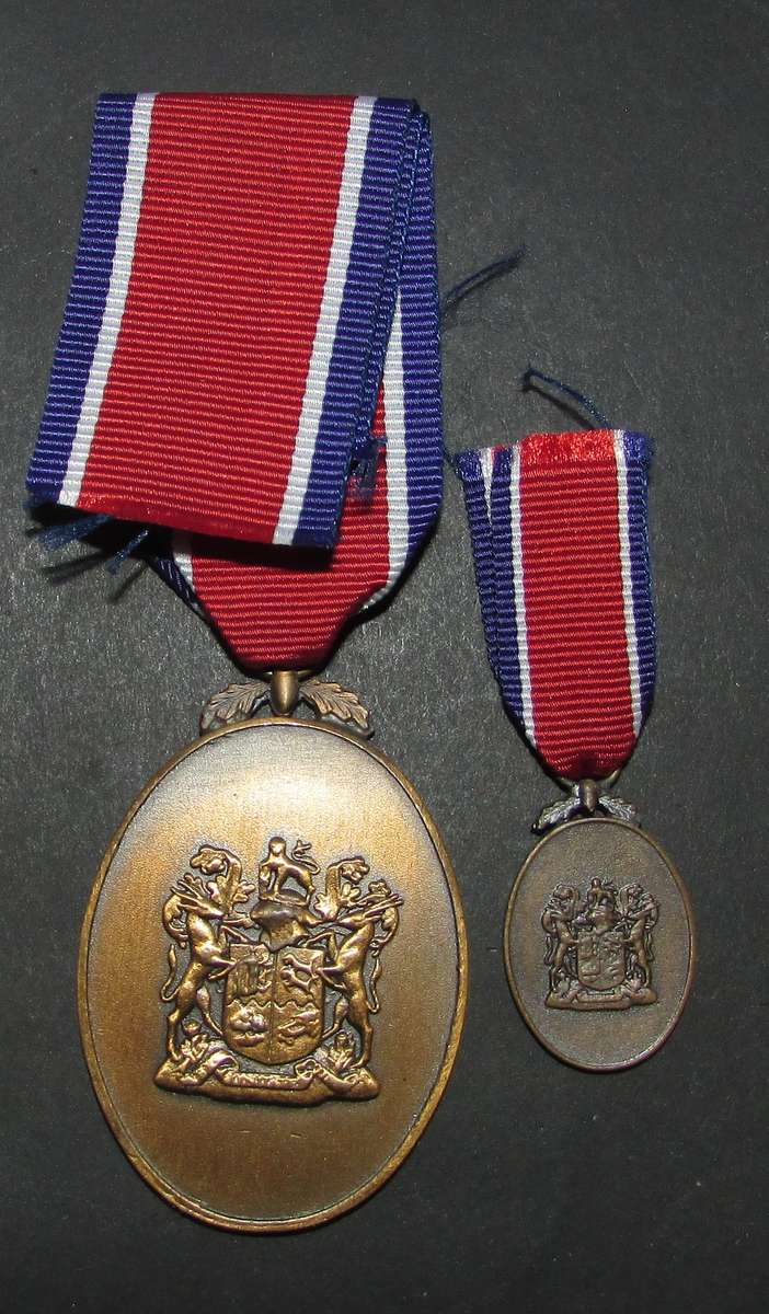 SADF - SADF - Full Size John Chard Medal with Miniature