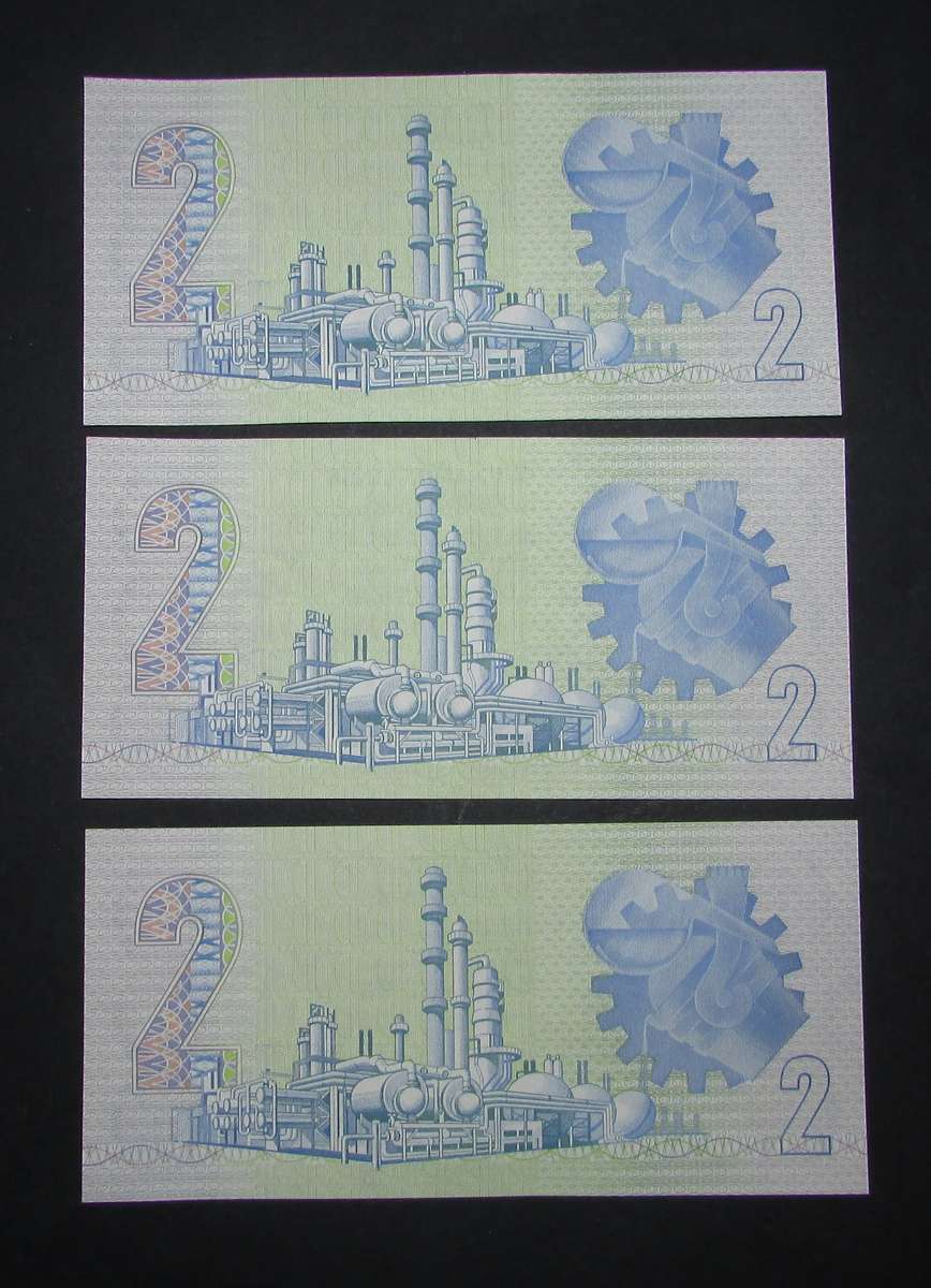 Republic of South African : Gerhard de Kock Two Rand Notes ( 3 Notes In Sequence )