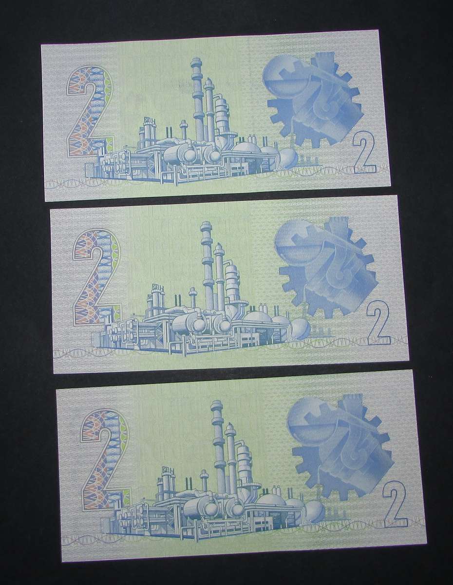 Republic of South African : Gerhard de Kock Two Rand Notes ( 3 Notes in the Lot )