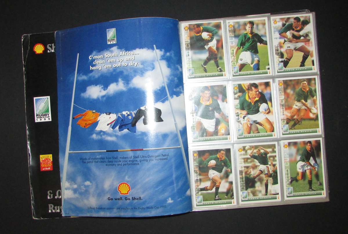 1995 Rugby World Cup Card Collection in Binder