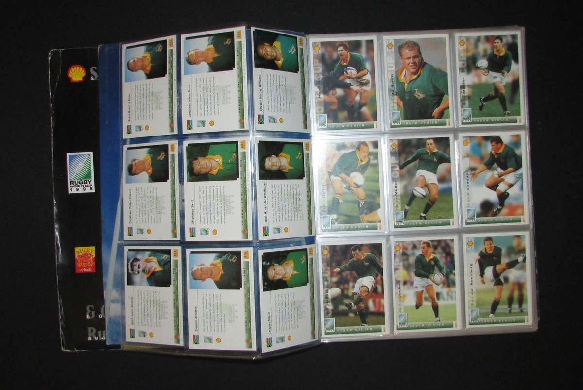 1995 Rugby World Cup Card Collection in Binder
