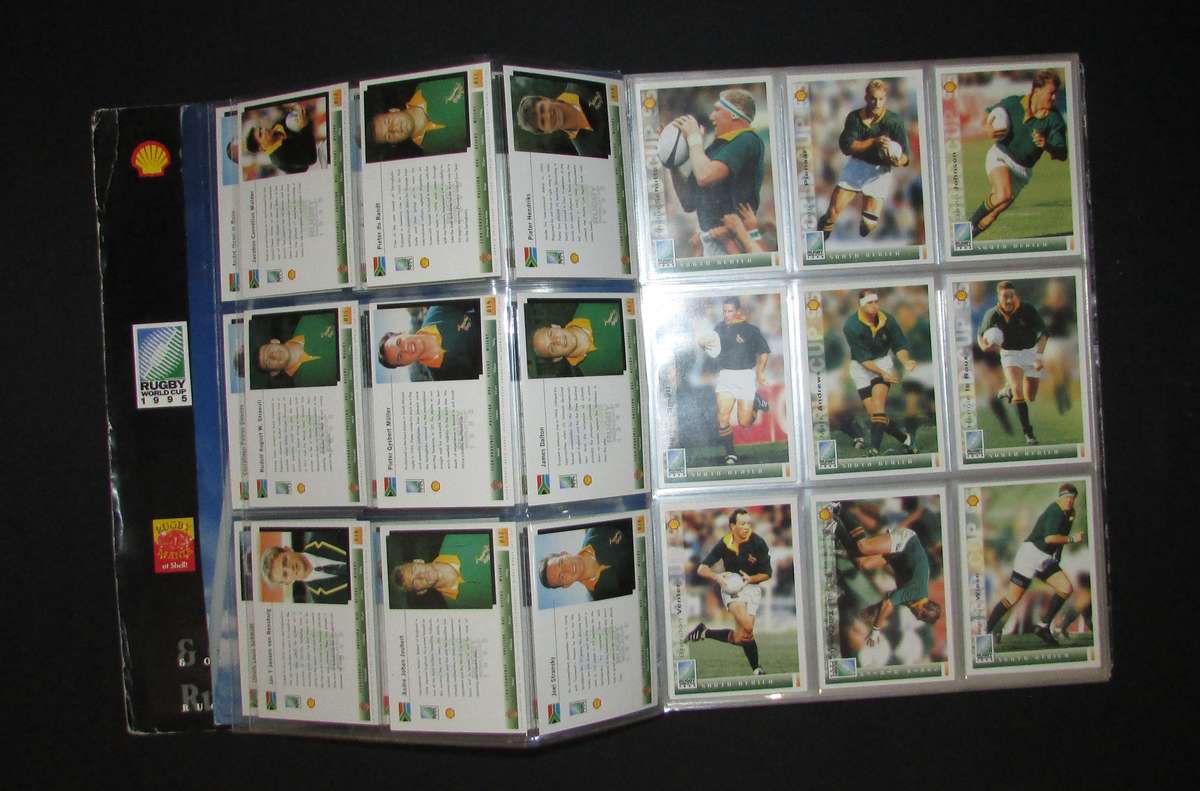 1995 Rugby World Cup Card Collection in Binder