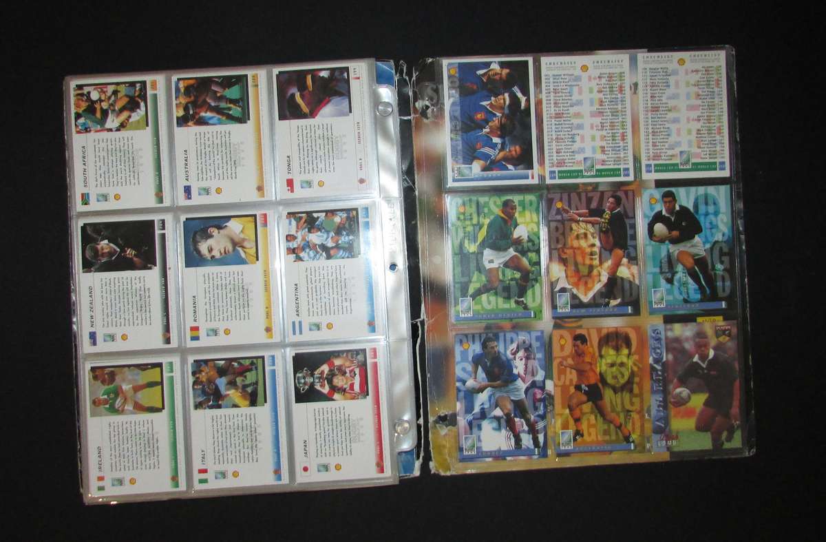 1995 Rugby World Cup Card Collection in Binder