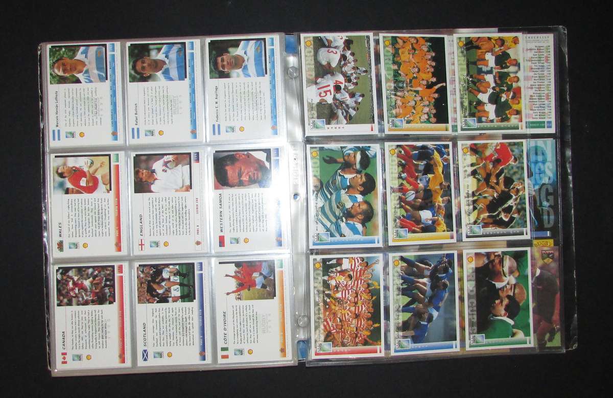 1995 Rugby World Cup Card Collection in Binder