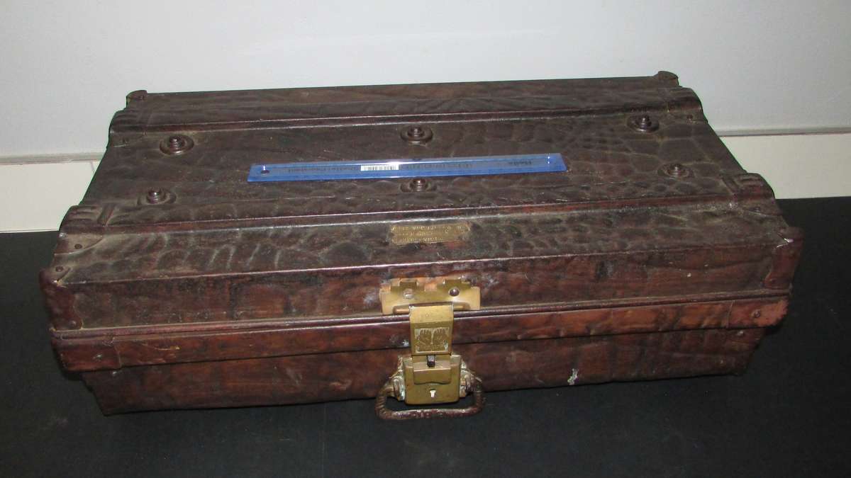 Antique British Metal Trunk