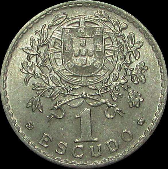 Portugal 1 Escudo 1945 Silver Coin Choice Uncirculated