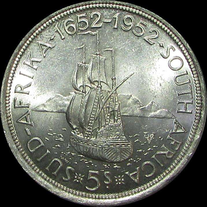 Union of South Africa 1952 Silver Crown