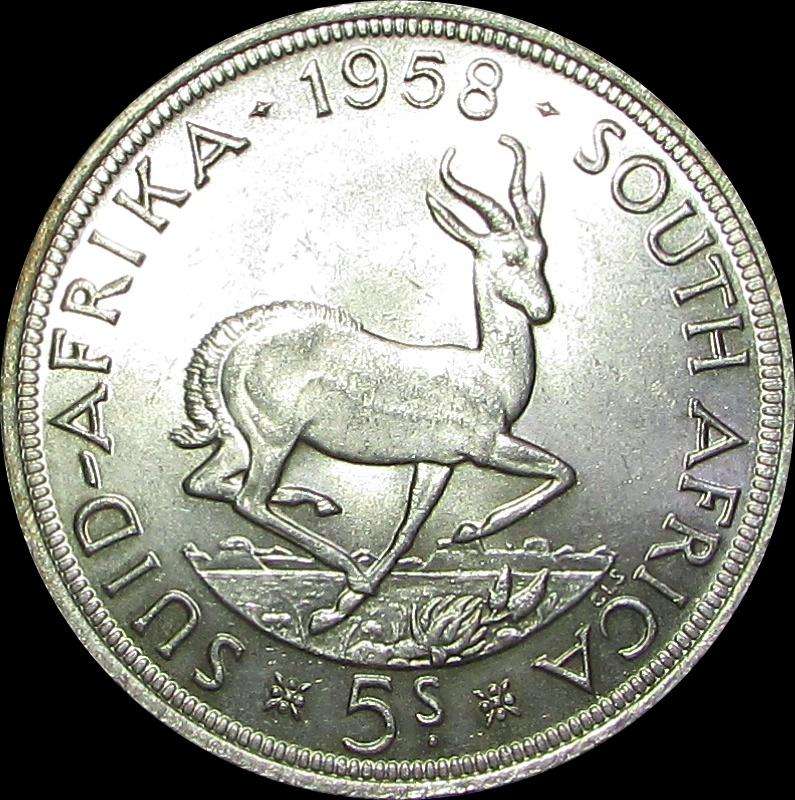 Union of South Africa 1958 Silver Crown