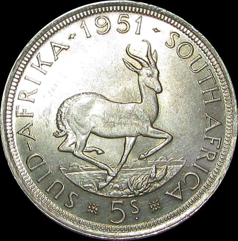 Union of South Africa 1951 Silver Crown