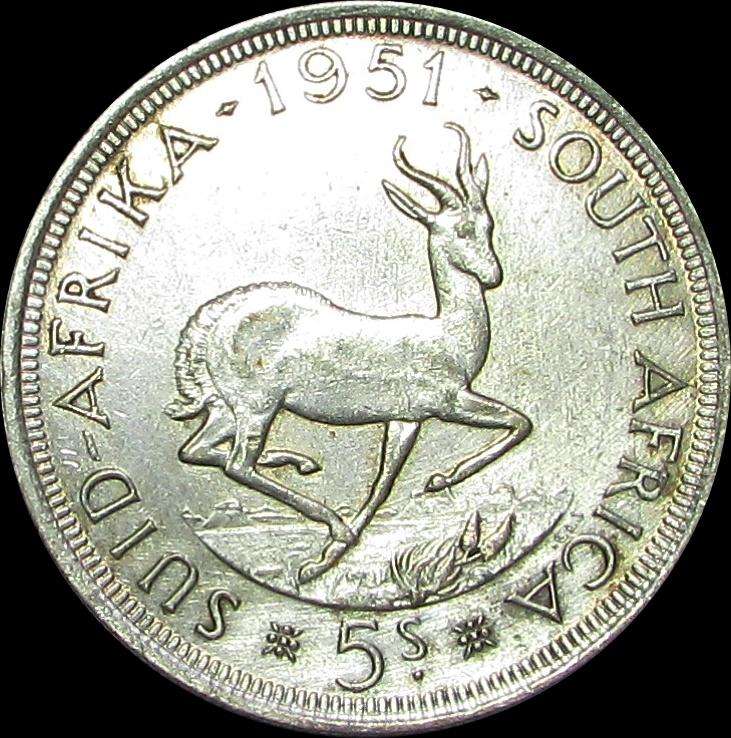 Union of South Africa 1951 Silver Crown