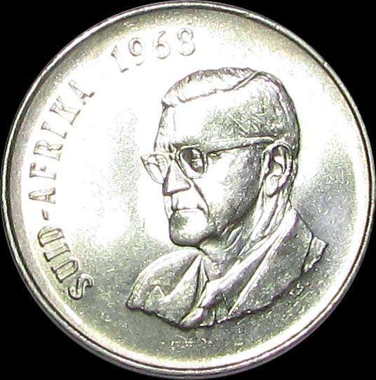 Republic of South Africa - 1968 Afrikaans 50 Cent Piece