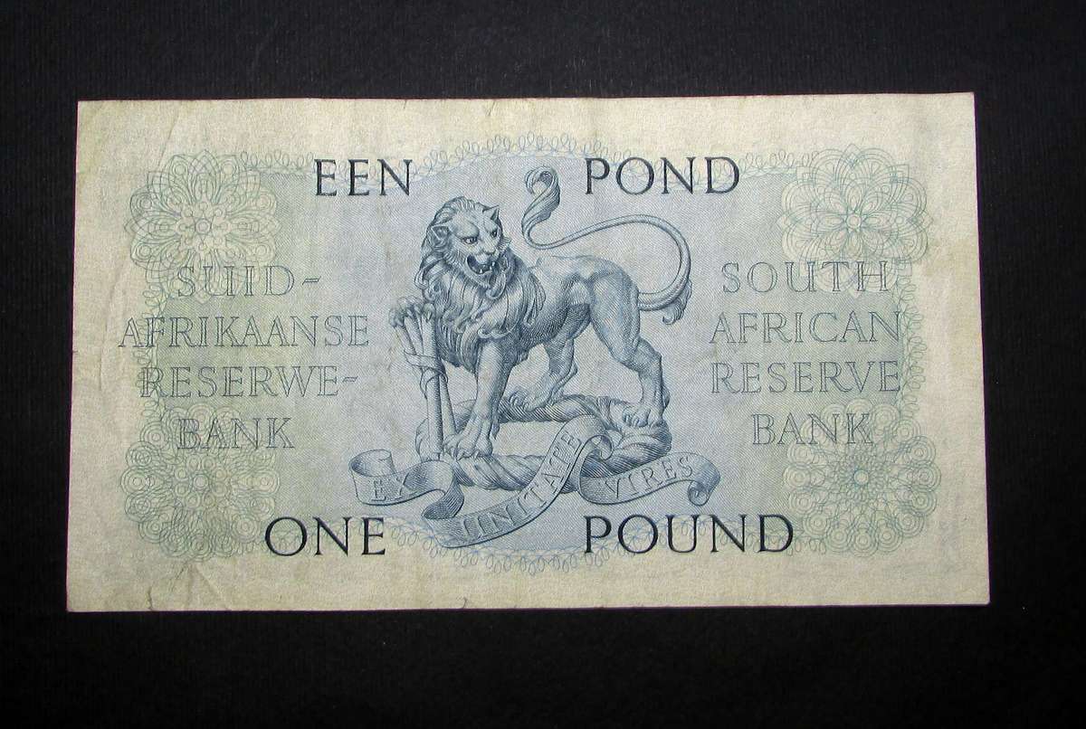 Union of South Africa :De Kock 1 Pound Banknote