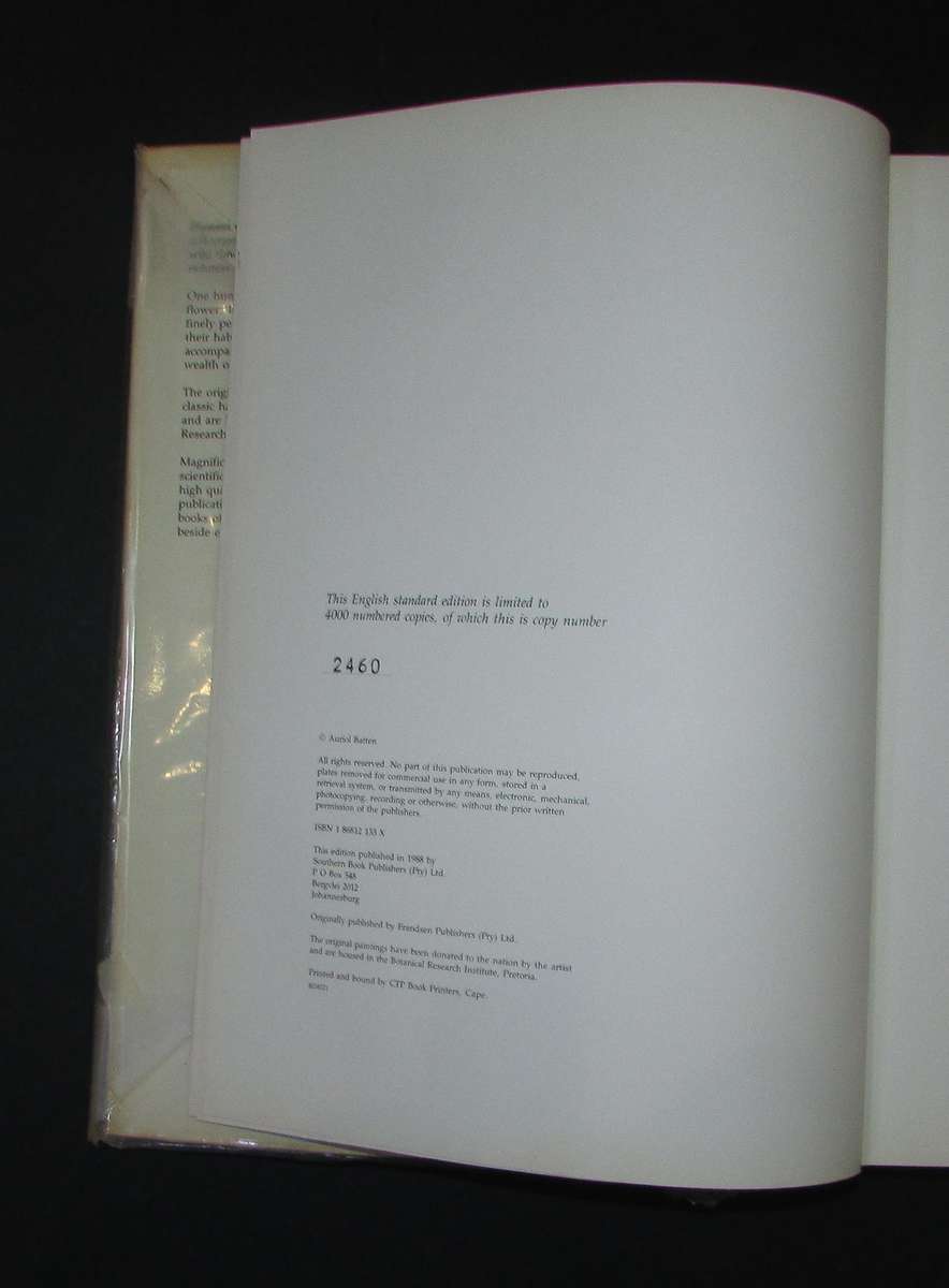 Flowers of Southern Africa Book by Auriol Batten ( Limited Numbered Edition )