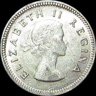 Union of South Africa - 1953 Silver 3D