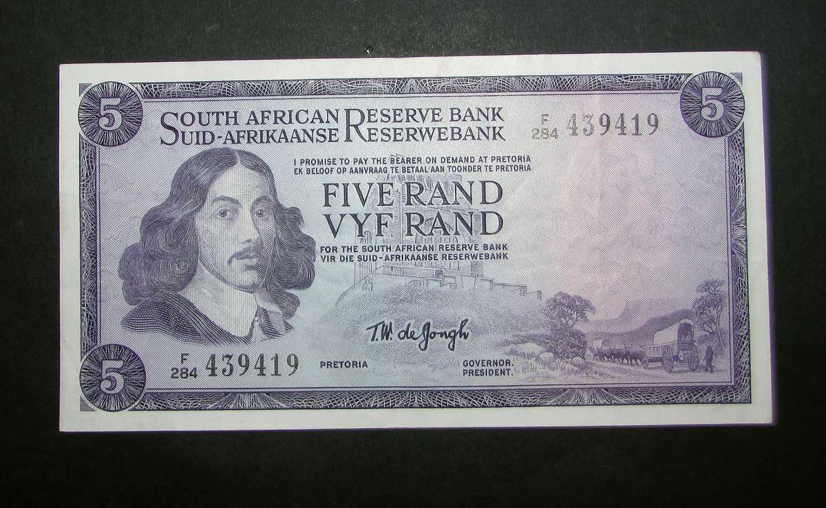 Republic of South Africa - De Jongh Five Rand Banknote