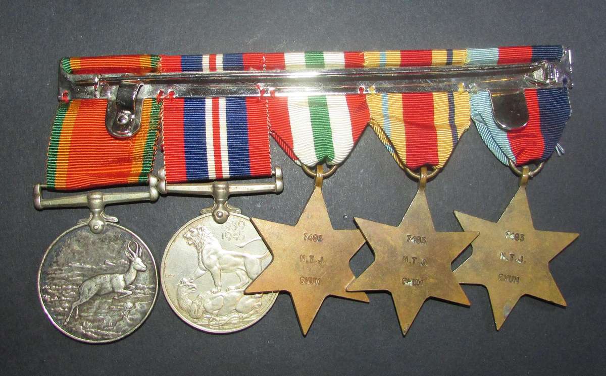 Full Size World War Two Group of 6:7439 N.T.J Shum