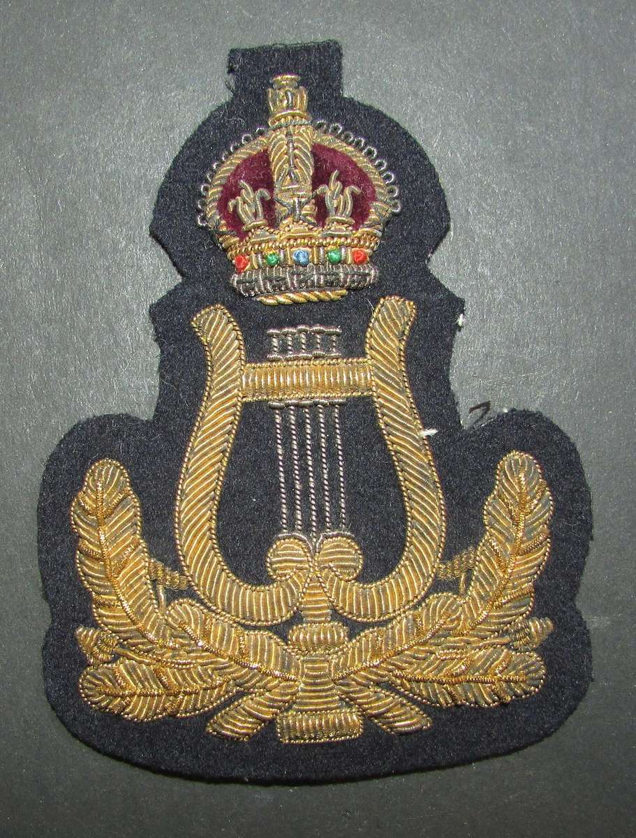 Royal Marines Bandman Bullion Wire Badge