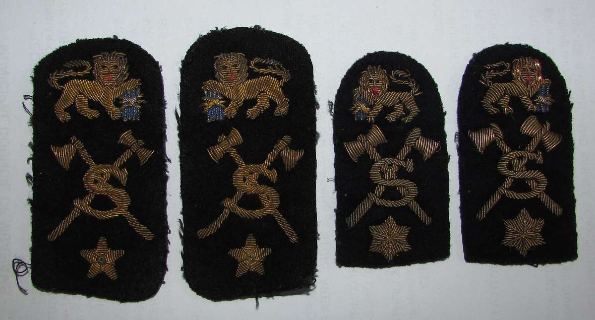 SADF - Navy CPO SHIPWRIGHT Mustering Badges - Bullion