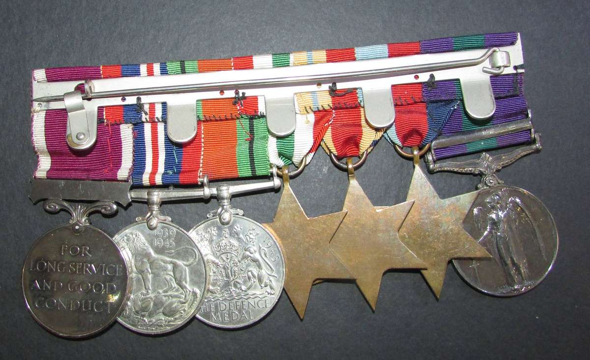 Full Size World War Two Long Service ( Regular Army )Group of 6:7581868 S.SGT A.H.Hyatt R.A.O.C