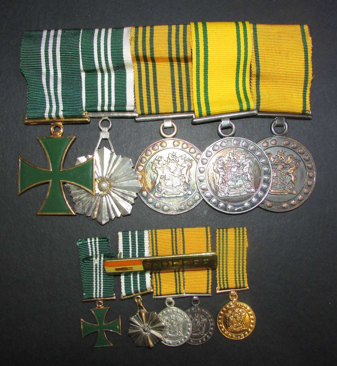 Full Size with Miniatures South African Prison Services Group:28385-A A/O IJM.Greeff