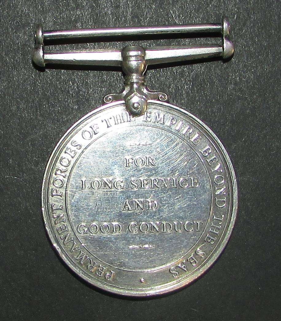 Full Size George V Long and Meritorious Service Silver Medal - 1061 S/SGT W.V Estment SAAP CC