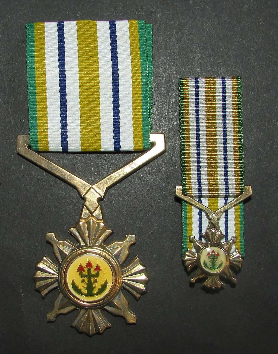 South African Police Star for Outstanding Service - Full Size Plus Miniature